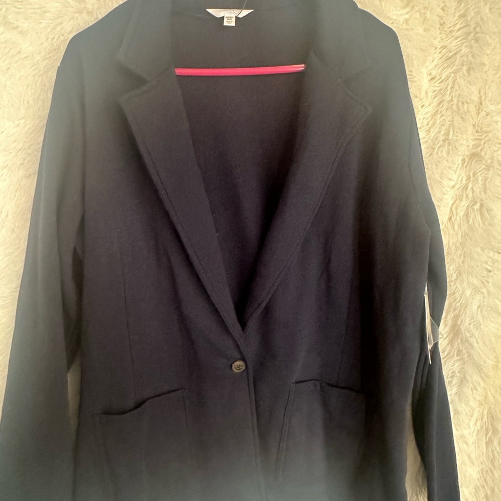 French Terry Long Sleeve Blazer